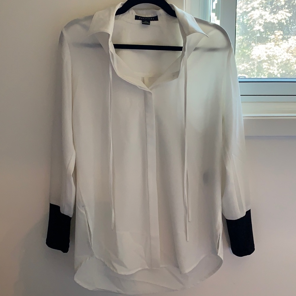 Periphery | white crepe blouse
